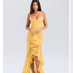 Athene Fashion - Aurora Ruffle Maxi Dress - Yellow
